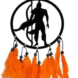 Chintavan Enterprise Shree Ram Orange Feather R1 Art Dream Catcher Car Hanging Handmade Wall Hanging, Home Décor,Temple, Car, Outdoor, Yoga Room-image-52