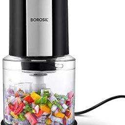 Borosil Chef Delite 300 Watts Electric Chopper for Kitchen, Twin Blade Technology, 600 ml 'chop-n-store' plastic bowl with lid, Vegetable Chopper, Cutter, Chop, Mince, Dice, Whisk, Blend-22