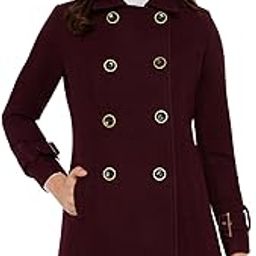 MARTINI Women Western Coat | Pure Wool | Warm | Double Breasted | Long | Formal | Stylish Winter Wear (Maroon)-picture-54