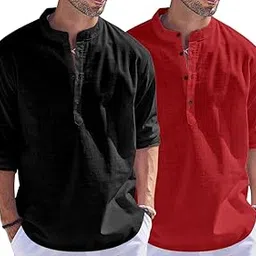 bellstone Men's Cotton Blend Solid Regular Dress Shirt-picture-3