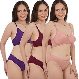 Premium Lingerie Set with Full Coverage Non-Padded Bra and Hipster Panty Set-picture-13