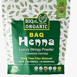 sign GOLD BIO ORGANIC Organic Herbal Natural Henna powder for hair Colour and Growth and Baq Art Quality Triple Filter Henna 500gm-image-70