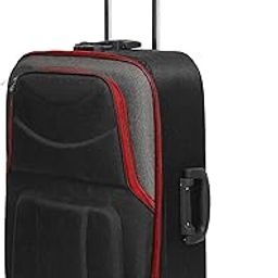 Imported Luggage/Domestic Warranty/Polyester/Classy Look and Feel (Medium, Black RED, 1)-13