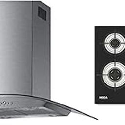 MODA Germany ROCCO ISOLA - 90 Island Ceiling Mounted Chimney with 60cm 3-Burner Cooktop for Kitchen (1180 m3/h, 1.5w x 4 LED, 3 Speed Push Button Controlled, Cassette Aluminum Filter, Timer)-25