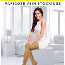 Medical Compression Stockings for Varicose Vein ! With Graduated Compression (below Knee-Extra Large, Type: Beige-Class 2) …-image-11