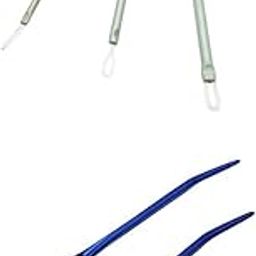 FABLOFT® 3pcs Aluminium Alloy Wool Needles +2pcs Large-Eye Bent Tip Tapestry Needles-image-9