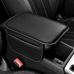 ABE Car Center Console Armrest Cover Pad Fashion PU Leather Car Armrest Cushion Universal Fit for SUV/Truck/Car, Auto Armrest Seat Box Cover with 2 Mobile Pockets, & Easy Install(SUV ONLY)-32