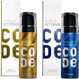 Wild Stone Mens Perfumed Body Spray Titanium And Gold Combo Pack 2 (120 ML)-20