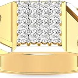 pc jeweller The Emmanuella 18KT Yellow Gold and Diamond Ring for Men-picture-42