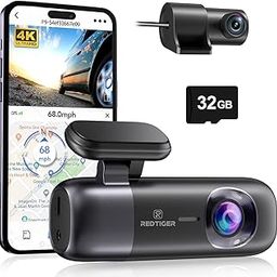 REDTIGER F9 Dash Cam 4K Front and Rear 1080P, Built-in WiFi GPS, Dual Dash Camera for Cars with 32GB Card, Loop Recording, Parking Mode, Smart App Control-3