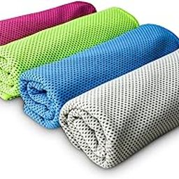 4Packs Cooling Towel,Instant Cooling Towels for Neck and Face,Sweat Towels for Working Out,Ice Towel,Soft Breathable Chilly Towel,Microfiber Towel for Yoga,Sport,Running,Gym,Camping,Fitness-image-47