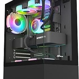 Ant Value CV100 Mid-Tower Computer Case/Gaming Cabinet – Black | Support ATX, M-ATX, ITX | Pre-Installed 2 Top & 1 Rear Rainbow Fans-15
