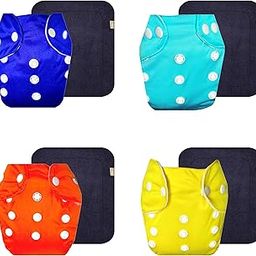 Dumbledo Lite Cloth Diaper with Black Insert (Pack of 4) | Hypoallergenic | Leakproof | Easy to Clean | Worry-Free Diapering | 3 Months – 2 Years | Unisex Baby-image-18