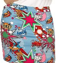 Women's Golf Skirt, High Rise Skort with Pockets, Spandex Blend, Size 10, Partoon, 4-image-3