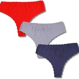 Women Ice Silk Seamless Solid Thongs Panty_Pack of 3 Multicolor-image-76
