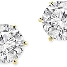 Carbon White Crystal, Brass Gold Tone Cubic Zirconia Earrings For Men & Boys, Gold & White (Pack of 36)-image-61