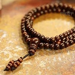 Orignal Red Sandalwood Mala, Red Sandalwood (108+1 Beads) Rosary Lal Chandan Japa mala with Tassel for Meditation, Pooja, Chanting, Wearing; by Fukrey HastKala Kendra (7MM)-image-21