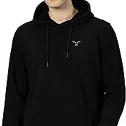 leon Mens Cotton Blend Pullover Solid Hoodies | Regular Fit Hooded Neck Full Sleeve Sweatshirt | Everyday Comfort and Warmth | Stylish Hooded Jacket for Men-picture-2