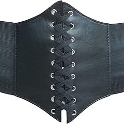 Elastic Wide Band Elastic Tied Waspie Corset Waist Belt-image-78