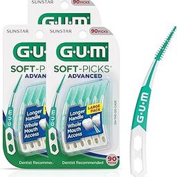 GUM Soft-Picks Advanced, Easy to Use Dental Picks for Teeth Cleaning Health, Disposable Interdental Brushes with Convenient Carry Case, Dentist Recommended Dental Picks, 90ct (3pk)-image-65