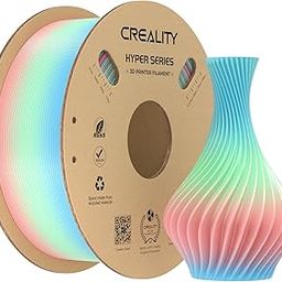 Creality Rainbow PLA for Ender 3 V3 Plus, 3D Printer Filament Designed for High Speed 600mm/s, 1kg(2.2lbs)/Spool Gradient Rainbow PLA, Dimensional Accuracy +/- 0.03 mm (Spring Lake)-25