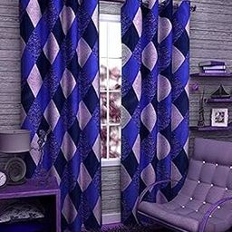 FARRELL Decor 1 Piece Polyester Floral Eyelet Window Semi Sheer Curtain (Aqua Blue, 4 X 5 Feet)-image-24