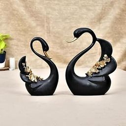 Donning Art Present Elegant Swan Pair Sculpture for Home Decor - Handcrafted Decorative Figurine for Living Room, Bedroom & Office-image-45