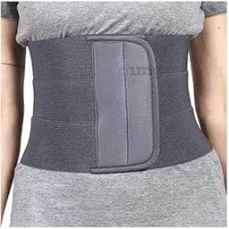Abdominal Support 9"/23cm - Lower Back Support Belt Brace for Men & Women | Breathable, Pain Relief & Recovery, Pack of 1 (Grey, Small)-image-95