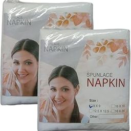 Gypsy 200Pcs Disposable Face Towel, Soft Dry Wipe, Lint Free, Dry Wet Use for Sensitive Skin, Cotton Facial Tissue, Makeup Removing Napkin, Surface Cleaning - Spunlace - 8 x 8 Inches-image-101