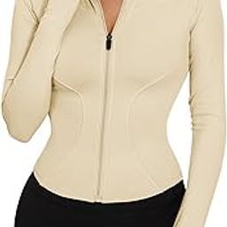 Women's Workout Jacket Lightweight Zip Up Yoga Jacket Cropped Athletic Slim Fit Tops-image-6