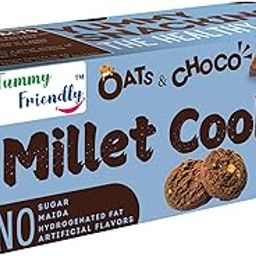 TummyFriendly Foods Oats Chocolate Millet cookies for Kids Adults. Millet Biscuits, Ragi, and Jaggery. Healthy Snacks for kids Babies 1 Year Old. Gift the Best Healthy Biscuits - Oats Chocolate Cookies- 1x75g-image-77