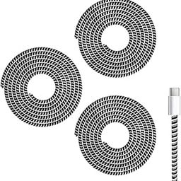HUMBLE Ultimate Cable Protector | Spiral Triple Colour 1.5 Meter / 150 cm | Plastic Cord Wire Charger Winder for iPhone and Android Charging Cables (Pack of 3)-picture-12