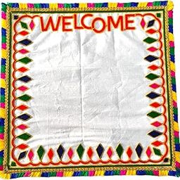 DK trades® Bride's and Baby Welcome Pagla Rumal Wedding Handwork Cotton Kutchi Work Embroidered Rumal Square Shape-41