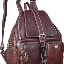Genuine Leather Stylish Women's Backpack Use for College|School|Office|Travel-image-21