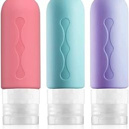 JAPTI 3pcs Toiletries Travel Bottles Set 90ml Travelling Bottles for Toiletries Kit Refillable Squeeze Container Leak Proof Toiletry Bottles with Lids for Shampoo Lotion(multi-color)-16