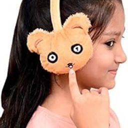 Panda Style Winter Fur Earmuffs (Light Pink Color) for Girls Women Plush Faux Rabbit Fur Warm Winter Ear Muffs 1 Pcs-image-15