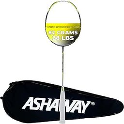 Ashaway Vex Striker 300 Badminton Racket | Unstrung | 82g | Up to 28 LBS | Even Balanced (Black)-12