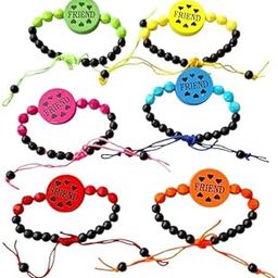 Multicoloured Beads Friendship Bracelets For Girls Kids Boys Men And Women Free Size Easy To Wear Pack Of-image-36