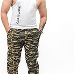 Camo Track Pants for Men | Stylish Gym, Running & Casual Wear | Comfortable Active Wear Track with Elastic Waist & Pockets-image-59