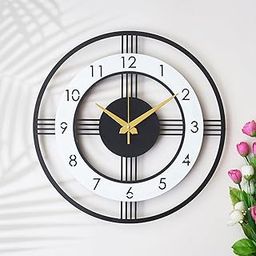 THE LAST DECORR Metal Wall Clock Antique Stylish Latest Modern Analog Clock Decorative for Living Room Bedroom Hall Home Interior and Office (15 x 15 inch)-image-71