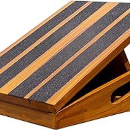Homecute Wooden Slant Board, Adjustable Incline Board and Ankle Stretching Board, Non-slip stretching Board, 5 positions Workout Board for Home, office, Extra Side Handle Design for portability.-15