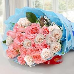 IFG's Beautiful Bouquet of Peach and Pink Roses, 24 pcs Fresh Flowers - Same Day Delivery-image-85