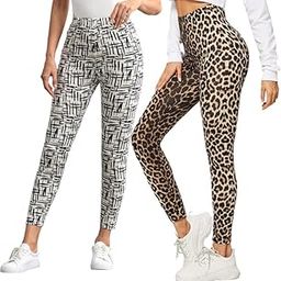 Women's Beige Stretchable Printed Cotton Lycra Blend Casual Jegging Combo Pack of 2(2DTRT-06-11_26)-image-83