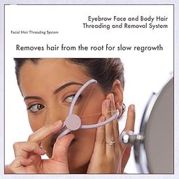 VELLIQUE Eyebrow Face and Body Hair Threading and Removal System, tweezers kit for eyebrows, threading tool, threading machine for women, threading epilator for women (PACK OF 1)(Purple)-16