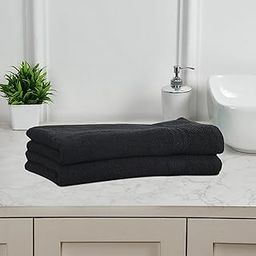 FRESH FROM LOOM: Fur Collection 2pc Hand Towel Napkin Set - Premium Cotton, 500 GSM, Double Stitched, High Absorbent, Size - 16x24 Inch, Black-image-57