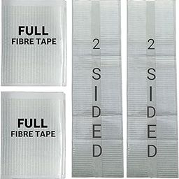 Rai & Gen 2 Pices Double-Sided & 2 Pices Full Fiber Tape Sheet for Cricket Bat | Anti-Scuff & Anti-Crack Protection | Transparent Bat Face Tape (Pack Of 4 Item)-image-1