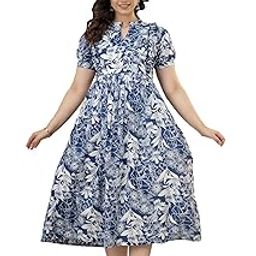 Women's Pure Cotton Floral Flared Maternity Kurta/Feeding Kurta for Easy Breast Feedi-image-35