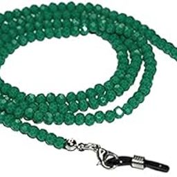 Face Mask Lanyards for Children Women Men Adults Adjustable Breakaway Safety Mask Colorful Beaded Eyeglass Chain Sunglass Holder Glasses Strap Lanyards.74 CM (Green)-17