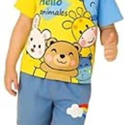 Kids Clothes for Boys | Printed Casual Cotton Tshirt with Denim Shorts | Summer Wear Dress for Kids-image-44