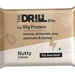 The Drill Bite - Nutty Cocoa | Pack of 6 |10g Protein Bar | Muscle Gain & Energy | No Added Sugar | Natural Ingredients | No Preservatives | Clean Plant Protein-image-19
